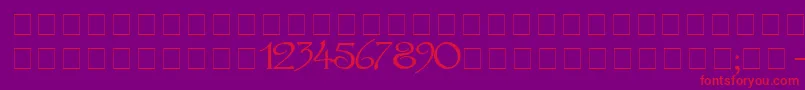 VityazCyr Font – Red Fonts on Purple Background