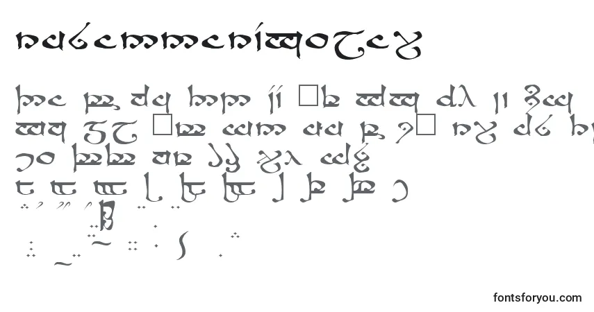 Fuente RosannaRegular - alfabeto, números, caracteres especiales