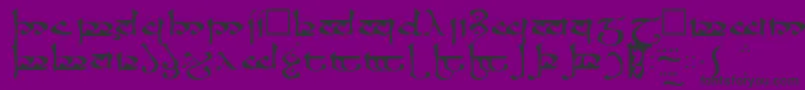 RosannaRegular-Schriftart – Schwarze Schriften auf violettem Hintergrund