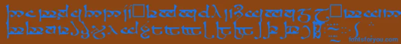 Подробнее о шрифте RosannaRegular Шрифт RosannaRegular – синие шрифты на коричневом фоне