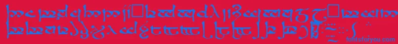 Подробнее о шрифте RosannaRegular Шрифт RosannaRegular – синие шрифты на красном фоне