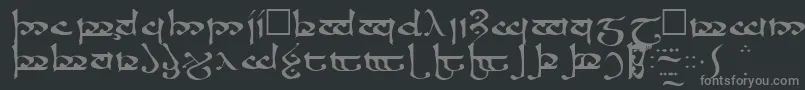 フォントRosannaRegular – 黒い背景に灰色の文字