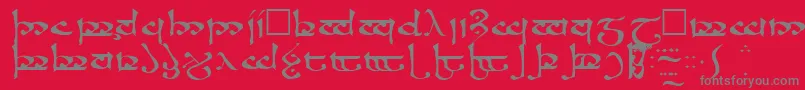 Police RosannaRegular – polices grises sur fond rouge