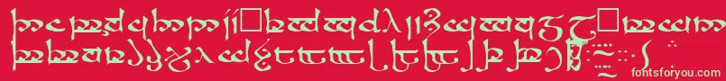 RosannaRegular Font – Green Fonts on Red Background