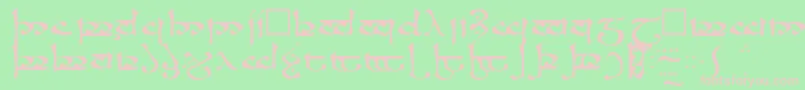 RosannaRegular Font – Pink Fonts on Green Background