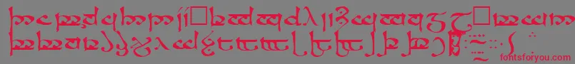 RosannaRegular-Schriftart – Rote Schriften auf grauem Hintergrund