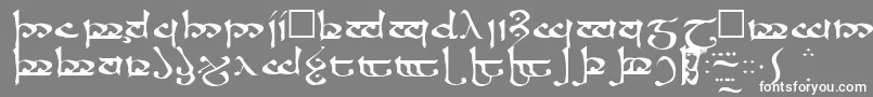 フォントRosannaRegular – 灰色の背景に白い文字