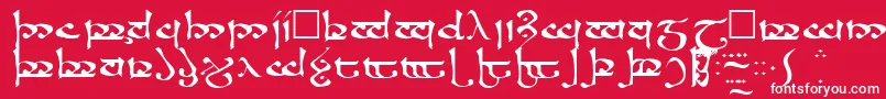 RosannaRegular Font – White Fonts on Red Background