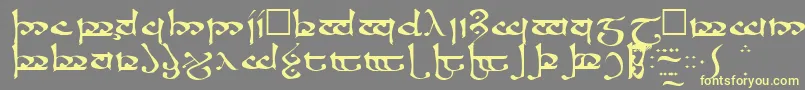 Weitere Informationen zur RosannaRegular-Schriftart RosannaRegular-Schriftart – Gelbe Schriften auf grauem Hintergrund