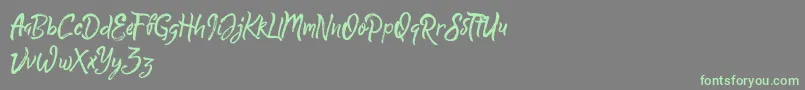 QuickSilverDemo Font – Green Fonts on Gray Background