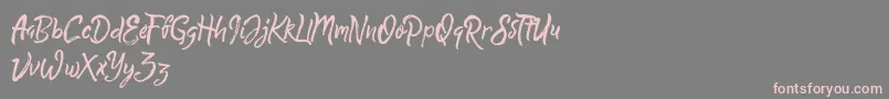 QuickSilverDemo Font – Pink Fonts on Gray Background