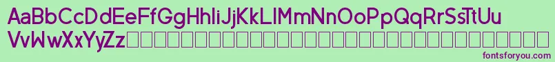 NeovixBasicBold-fontti – violetit fontit vihreällä taustalla