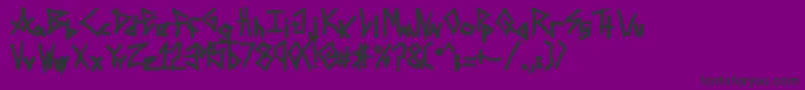 Mezzotick Font – Black Fonts on Purple Background