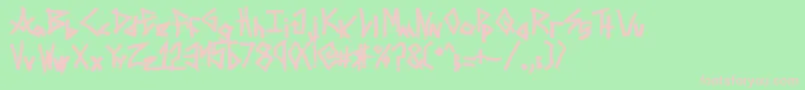 Mezzotick Font – Pink Fonts on Green Background