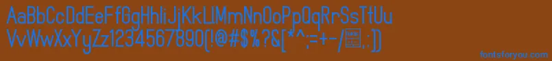 MindblueBoldDemo Font – Blue Fonts on Brown Background