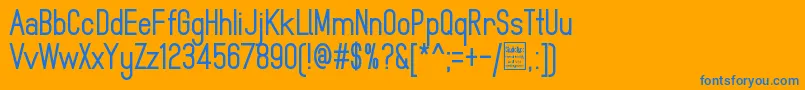 Czcionka MindblueBoldDemo – niebieskie czcionki na pomarańczowym tle