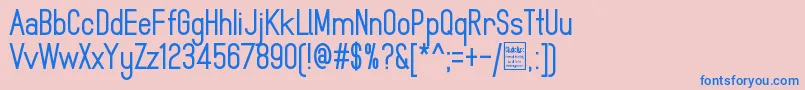MindblueBoldDemo Font – Blue Fonts on Pink Background