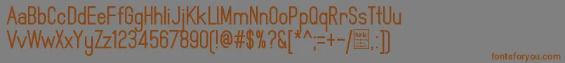 MindblueBoldDemo Font – Brown Fonts on Gray Background