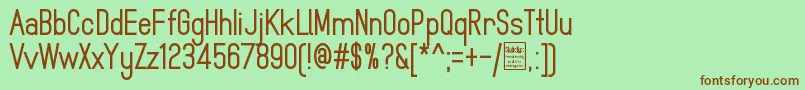 MindblueBoldDemo Font – Brown Fonts on Green Background