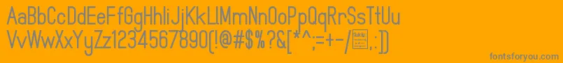 MindblueBoldDemo Font – Gray Fonts on Orange Background