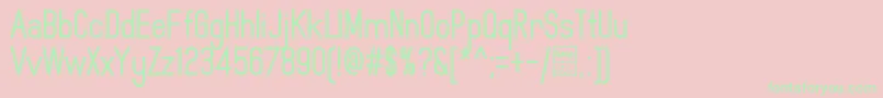 MindblueBoldDemo Font – Green Fonts on Pink Background
