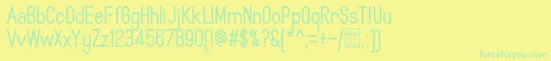 MindblueBoldDemo Font – Green Fonts on Yellow Background