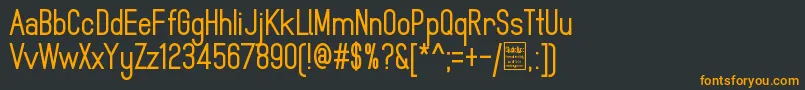 MindblueBoldDemo Font – Orange Fonts on Black Background