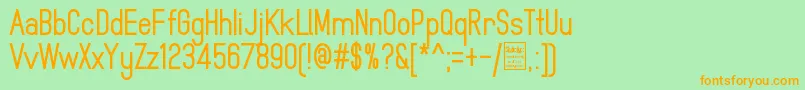 MindblueBoldDemo Font – Orange Fonts on Green Background