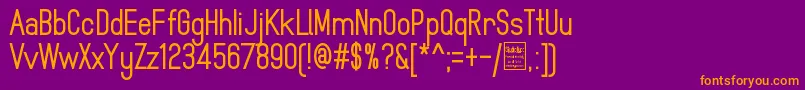 MindblueBoldDemo Font – Orange Fonts on Purple Background