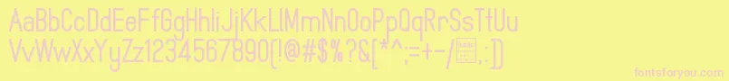 MindblueBoldDemo Font – Pink Fonts on Yellow Background