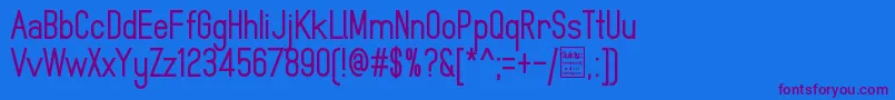 MindblueBoldDemo Font – Purple Fonts on Blue Background