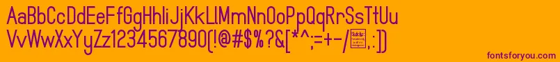 MindblueBoldDemo Font – Purple Fonts on Orange Background