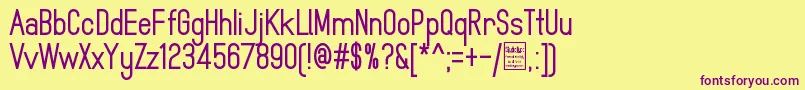 MindblueBoldDemo Font – Purple Fonts on Yellow Background