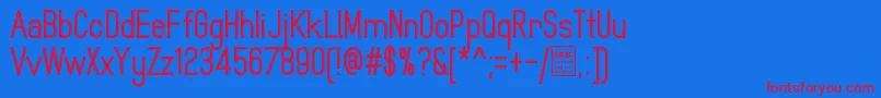 MindblueBoldDemo Font – Red Fonts on Blue Background