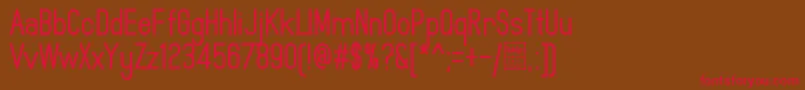 MindblueBoldDemo Font – Red Fonts on Brown Background