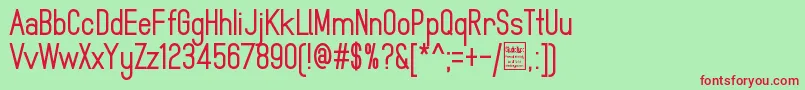 MindblueBoldDemo Font – Red Fonts on Green Background