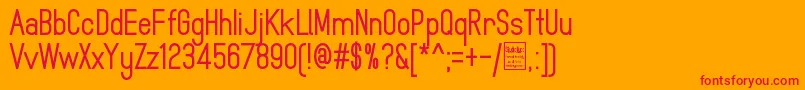 MindblueBoldDemo Font – Red Fonts on Orange Background