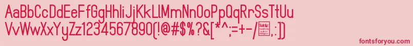 MindblueBoldDemo Font – Red Fonts on Pink Background