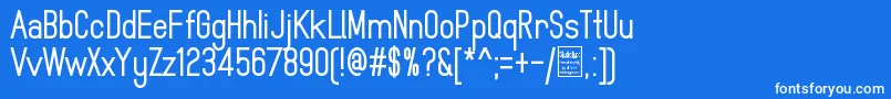 MindblueBoldDemo Font – White Fonts on Blue Background
