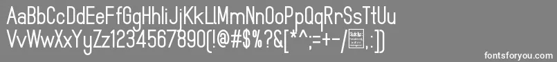 MindblueBoldDemo Font – White Fonts on Gray Background