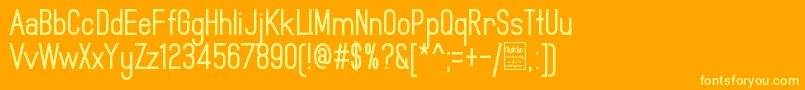MindblueBoldDemo Font – Yellow Fonts on Orange Background
