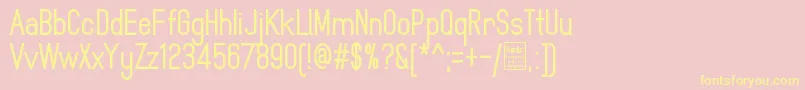 MindblueBoldDemo Font – Yellow Fonts on Pink Background