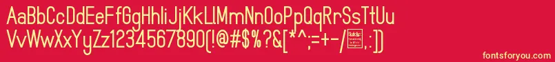 MindblueBoldDemo Font – Yellow Fonts on Red Background