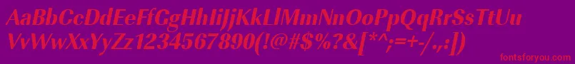 Подробнее о шрифте UrwimperialtextbolextnarOblique Шрифт UrwimperialtextbolextnarOblique – красные шрифты на фиолетовом фоне