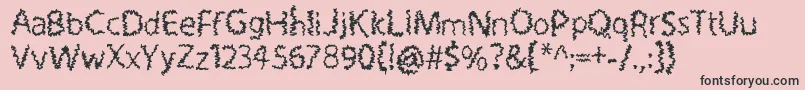 RoughTreatment-Schriftart – Schwarze Schriften auf rosa Hintergrund