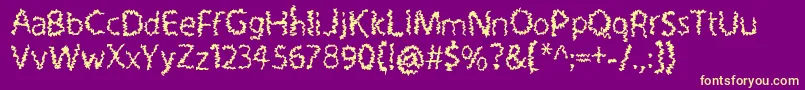 Lisätietoja RoughTreatment-fontista RoughTreatment-fontti – keltaiset fontit violetilla taustalla