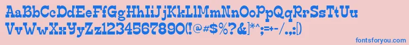 Edmunds Font – Blue Fonts on Pink Background