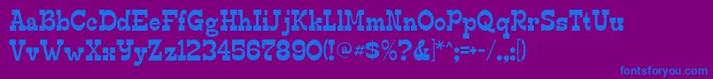 Edmunds-fontti – siniset fontit violetilla taustalla