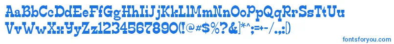 Edmunds Font – Blue Fonts on White Background