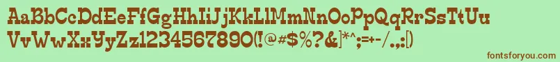 Edmunds Font – Brown Fonts on Green Background